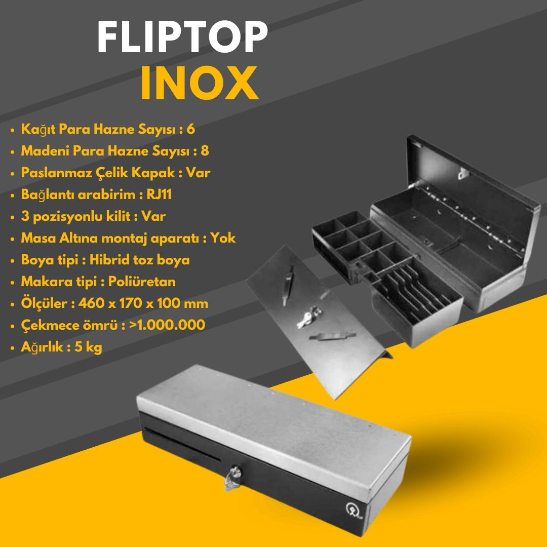 Fliptop çekmece stoklarda !